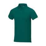 Polo de manga curta, algodão piqué, homem 200 g/m2 Elevate Life cor verde-escuro