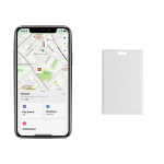 Cartão para encontrar a carteira compatível com Encontrar da Apple cor branco quinta vista