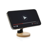Suporte magnético para telemóvel de plástico reciclado e bambu cor preto segunda vista