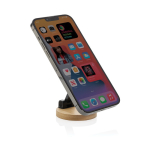 Suporte magnético para telemóvel de plástico reciclado e bambu cor preto terceira vista