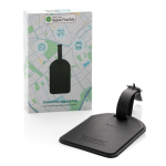 Etiqueta localizadora para bagagem com Encontrar da Apple cor preto vista com caixa