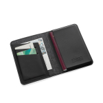 Porta-passaporte rastreável com localização Encontrar da Apple cor preto segunda vista