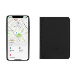 Porta-passaporte rastreável com localização Encontrar da Apple cor preto sexta vista