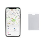 Cartão ultrafino localizador para porta-notas com Encontrar cor branco quinta vista