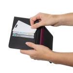 Cartão ultrafino localizador para porta-notas com Encontrar cor branco oitava vista