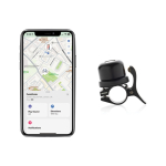 Campainha de bicicleta com localizador compatível com Encontrar cor preto sexta vista
