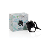 Campainha de bicicleta com localizador compatível com Encontrar cor preto vista com caixa
