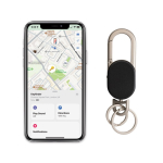 Porta-chaves com localizador recarregável compatível com Encontrar cor preto sétima vista