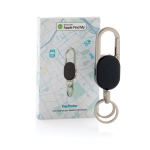 Porta-chaves com localizador recarregável compatível com Encontrar cor preto vista com caixa