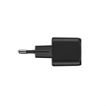 Carregador duplo de plástico reciclado com adaptador europeu 20 W cor preto sétima vista