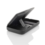 Estojo de viagem com materiais reciclados com carga 3 em 1 cor preto segunda vista