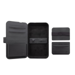 Estojo de viagem com materiais reciclados com carga 3 em 1 cor preto sétima vista