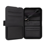 Estojo de viagem com materiais reciclados com carga 3 em 1 cor preto oitava vista