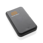 Estojo de viagem com materiais reciclados com carga 3 em 1 cor preto vista com logo