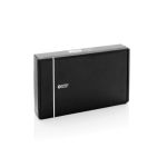Estojo de viagem com materiais reciclados com carga 3 em 1 cor preto segunda vista com caixa
