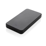 Powerbank de plástico reciclado com indicador de 10 000 mAh cor preto