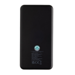 Powerbank de plástico reciclado com indicador de 10 000 mAh cor preto terceira vista