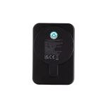 Powerbank sem fios magnético de plástico reciclado 5000 mAh cor preto terceira vista