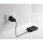 Powerbank sem fios magnético de plástico reciclado 5000 mAh cor preto sétima vista