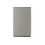 Powerbank magnético com carga sem fios com indicador 5000 mAh cor prateado segunda vista