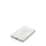 Powerbank magnético com carga sem fios com indicador 5000 mAh cor prateado vista principal