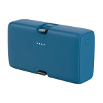 Powerbank de plástico reciclado com indicador de carga e 20 W cor azul segunda vista