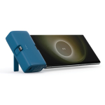 Powerbank de plástico reciclado com indicador de carga e 20 W cor azul terceira vista