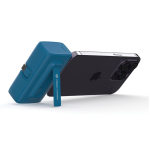 Powerbank de plástico reciclado com indicador de carga e 20 W cor azul quarta vista