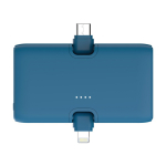 Powerbank de plástico reciclado com indicador de carga e 20 W cor azul sétima vista