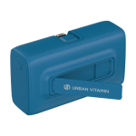 Powerbank de plástico reciclado com indicador de carga e 20 W cor azul oitava vista