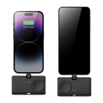 Carregador para relógio e vários dispositivos com potência de 20 W cor preto sétima vista