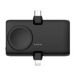 Carregador para relógio e vários dispositivos com potência de 20 W cor preto nona vista