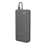 Powerbank ecológico para 2 dispositivos com indicador de carga 20 W cor preto terceira vista