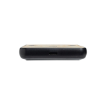 Powerbank magnético de bambu com carga sem fios 5000 mAh cor preto quarta vista