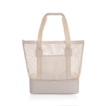 Saco térmico elegante 2 em 1 de rPET com forro de PEVA de 20 L cor bege