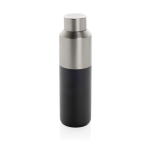 Garrafa térmica de aço reciclado com tampa antifugas 600 ml cor preto