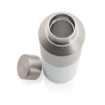 Garrafa térmica de aço reciclado com tampa antifugas 600 ml cor branco terceira vista