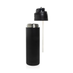 Garrafa de aço inoxidável reciclado de parede dupla de 700 ml cor preto décima vista