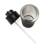 Garrafa de aço inoxidável reciclado de parede dupla de 700 ml cor preto nona vista