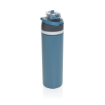 Garrafa de aço inoxidável reciclado de parede dupla de 700 ml cor azul
