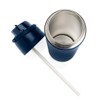 Garrafa de aço inoxidável reciclado de parede dupla de 720 ml cor azul-marinho nona vista