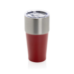 Copo térmico de aço inoxidável reciclado antigotas de 500 ml cor vermelho