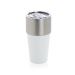 Copo térmico de aço inoxidável reciclado antigotas de 500 ml cor branco