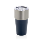 Copo térmico de aço inoxidável reciclado antigotas de 500 ml cor azul-marinho