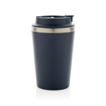 Copo térmico ecológico de parede dupla com tampa antigotas de 350 ml cor azul quinta vista
