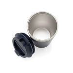 Copo térmico ecológico de parede dupla com tampa antigotas de 350 ml cor azul sétima vista