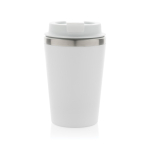 Copo térmico ecológico de parede dupla com tampa antigotas de 350 ml cor branco terceira vista