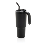 Caneca térmica de aço inoxidável reciclado antigotas de 900 ml cor preto