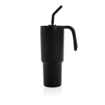 Caneca térmica de aço inoxidável reciclado antigotas de 900 ml cor preto segunda vista