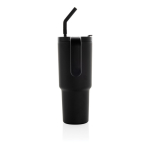 Caneca térmica de aço inoxidável reciclado antigotas de 900 ml cor preto terceira vista
